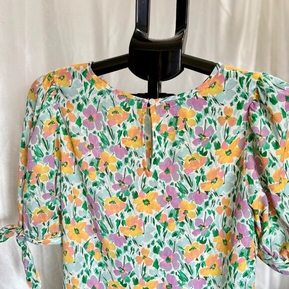 Banana Republic | Floral Puff-Sleeve Blouse | Size XS - Picture 2 of 6